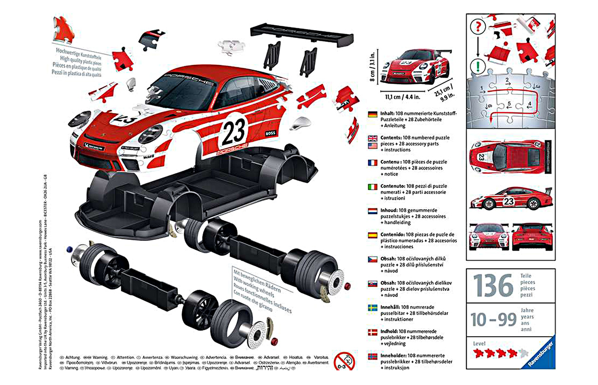 3D Puzzle - GT3 Cup Salzburg : Suncoast Porsche Parts & Accessories